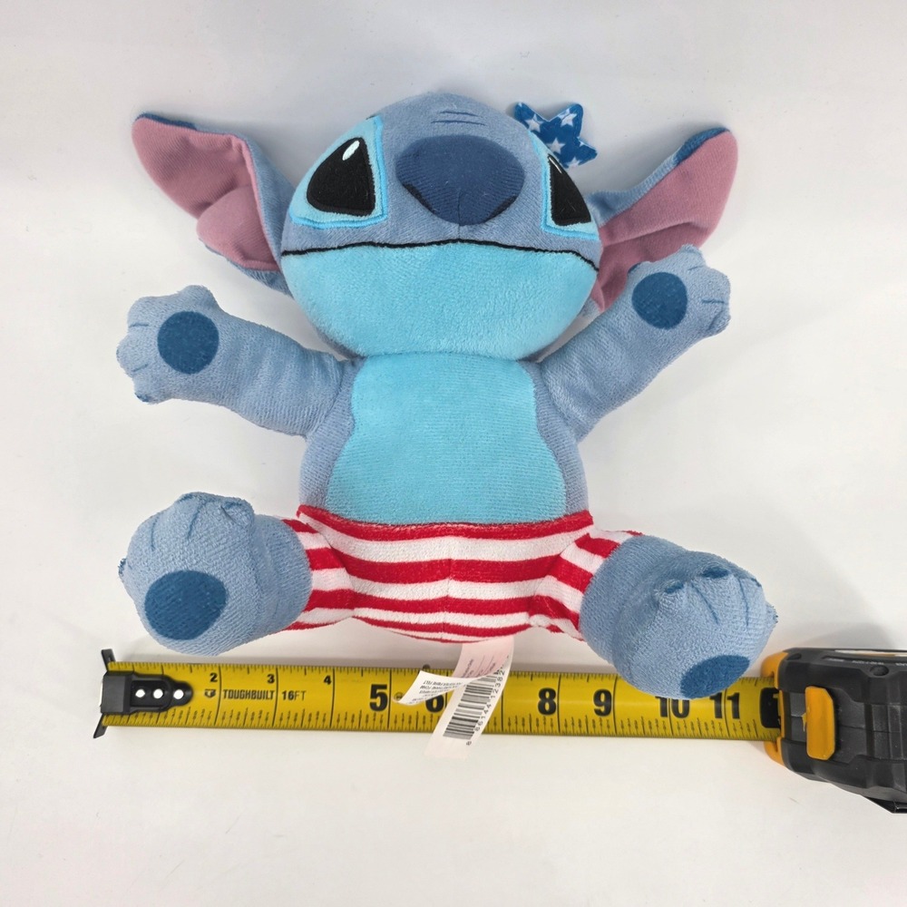 Disney Lilo & Stitch Patriotic 4th of July Plush Blue Star Headband 10 inch - Picture 6 of 6